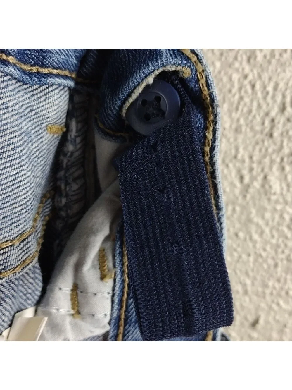 Children's Place Blue Medium Wash Five Pocket Straight Leg Adjustable Waist Jean